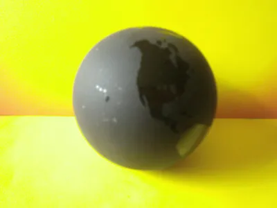 World Globe Paperweight Vintage Black Matte/Glossy Art Glass  • $7.50