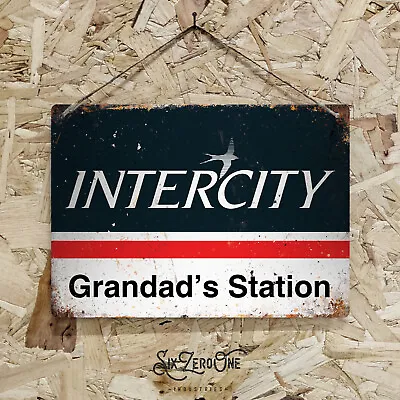 Personalised Intercity Train Station Metal Sign Landscape. Platform Station 125 • £4.49