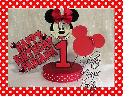 Minnie Mouse Centerpiece - Personalized With Name And Age • $35