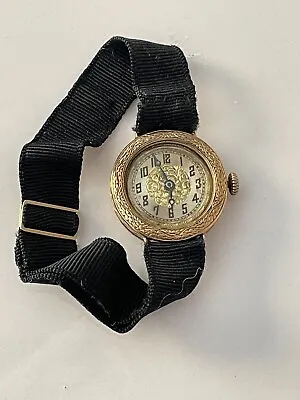 $450 • Buy Vintage 14k Yellow Gold Ladies Bullova Wrist Watch 15 Jewels
