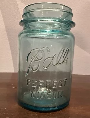 Vintage BLUE Ball Mason Pint Mason Canning Jar • $8.50