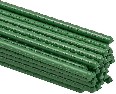 90cm Plant Support Stake Steel Green PVC Coated (PACK OF 8) Bamboo Tomato Garden • £12.95