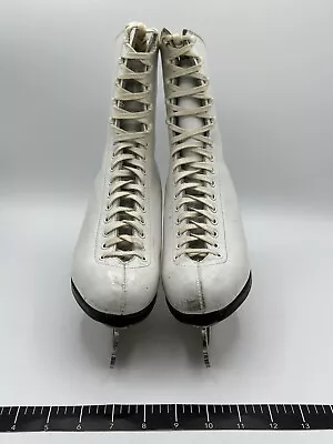 Vintage Hyde Women's Figure Skates White Leather Crusader Blade - Size 6.5 • $24.99