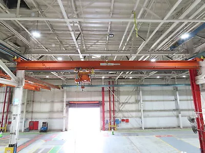 Cleveland Tramrail P&H 5 Ton Single Girder Underhung Bridge Crane 45' 10  Span • $14999.99