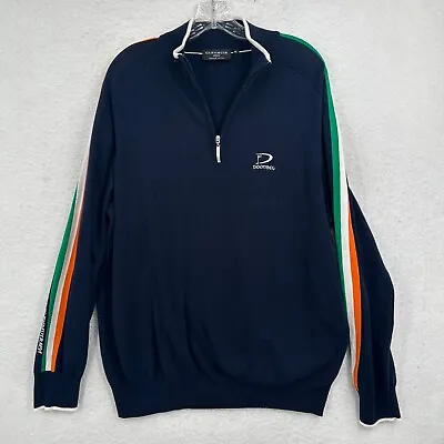 Glenmuir Sweater Mens Extra Large Blue Golf Quarter Zip Doonbeg Irish Navy 1891 • $29.50