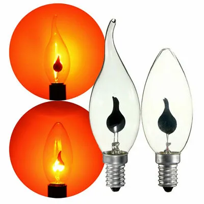 E14 E27 LED Light Flicker Fire Flame Bulb Candle Lamp Home Chandelier Decoration • $4.41