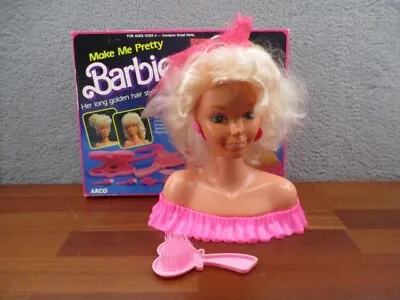 Barbie Make Me Pretty Hair Styling Head & Accessories 1987 Vintage • $19.99