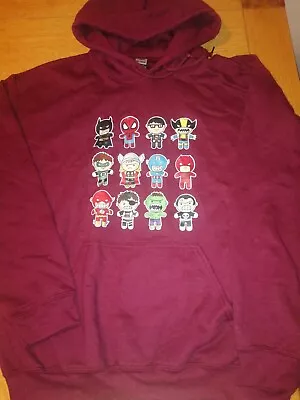 Gildan Marvel Character Hoodie Maroon Size L • £30.98