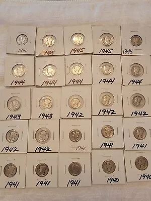 25 - Mercury Silver Dime Lot • $50