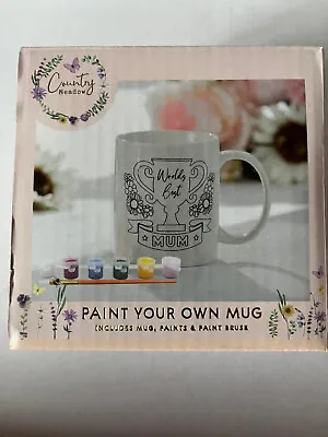 Lovely & Creative Paint Your Own Worlds Best Mum Mummy Ceramic Coffee / Tea Mug • £7.45