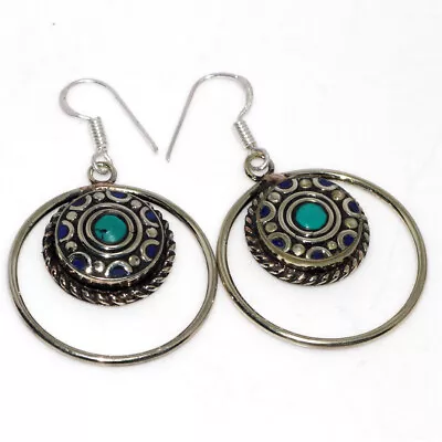 13gms Tibetan Turquoise Lapis Lazuli Nepali Tribal Earrings 2  GW • $3.99