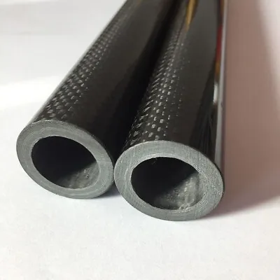 1-4pcs 3K Carbon Fiber Tube OD30mm X ID25mm X 500mm 2.5mm Wall High Strength Rod • £104.26