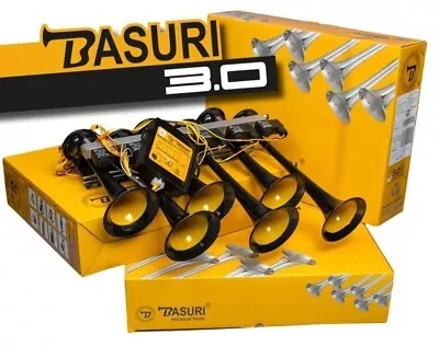 # Air BASURI 6 Trumpets 18 Melody 130dB Incl. BABY SHARK Horn Truck Lorry 24V • £389.90