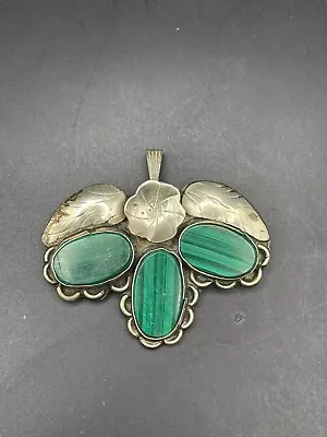 Southwestern Malachite Pendant Sterling Silver • $28