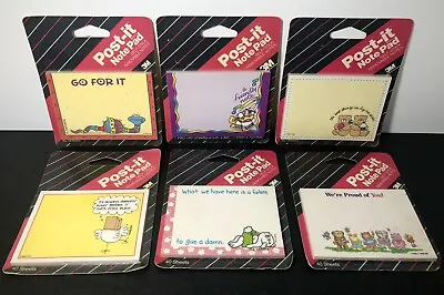 Vintage  3M Post-it Note Pads Cartoon/humor Lot Of 6 New Sealed! • $19.99