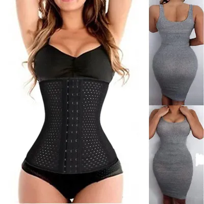 Body Shaper Waist Training Trainer Cincher Underbust Boned Mesh Corset Shapewear • £6.79