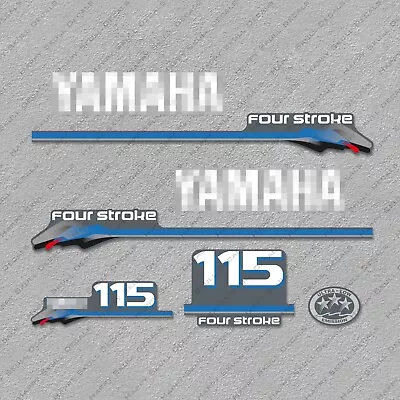 Yamaha 115HP Four Stroke 2000 Outboard Engine Decals Sticker Set 115 HP • $40.45