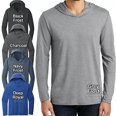 BIG MENS Lightweight Hoodie T-Shirt Long Sleeve Hoody Soft Tee XL 2XL 3XL 4XL • $18.90