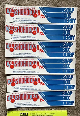 Vintage ORIGINAL 1970’s Soap Box Derby Decal Sticker Conshohocken PA Racing • $1.99