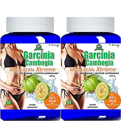 $9.50 • Buy 2- 100% Pure Garcinia Cambogia Extract Mega Extreme 1000mg 60% HCA Weight Loss