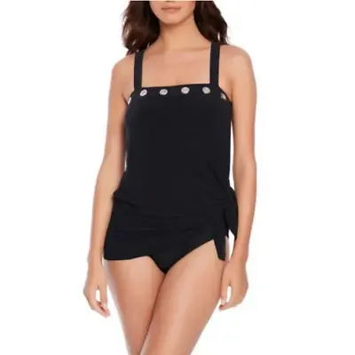 New Magicsuit By Miraclesuit Andee Full Circle One-Piece Swimsuit SZ 8 Black • $64.50