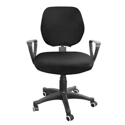 $13.30 • Buy Spandex Stretch Computer Chair Cover Home Office Chairs Seat Case (Black)