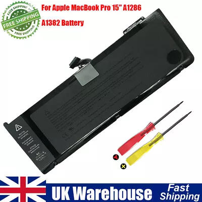 A1382 Battery For Apple MacBook Pro 15  A1286  Unibody 2011-2012 10.95V 7080mAh • £26.90