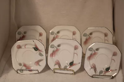 Mikasa Continental F3003 Silk Flowers Lot Of 6 Saucers • $10.50