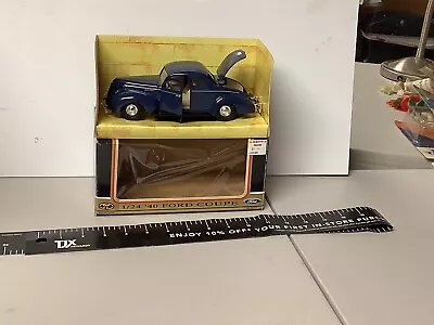 NEW IN BOX SEALED DIECAST CAR Motormax '40 FORD COUPE BLUE 1:24 No. 68014 • $25