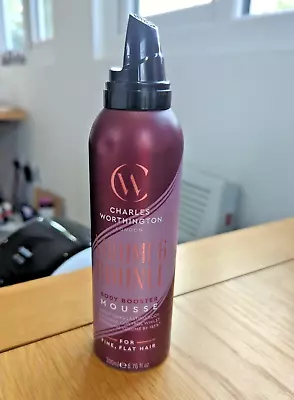 Charles Worthington Volume And Bounce Body Booster Mousse 200ml - NO CAP • £9