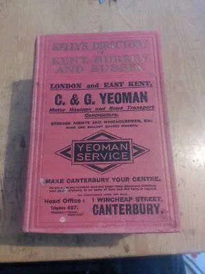 1930 KELLYS DIRECTORY KENT SURREY SUSSEX 2700 PAGES No MAPS RESIDENTIAL TRADE • £80