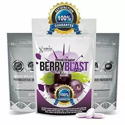 Acai BERRY BLAST 6500mg High Strength Tablets Weight Loss Slimming Aid Diet Pill • £9.99