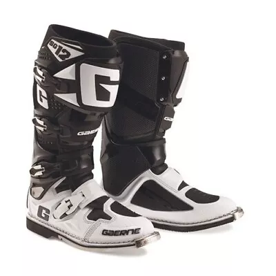 Gaerne Sg12 Motocross Mx Atv Boots Uk8.5 Us9.5 Eu44 Black/white 2174014 • $554.86