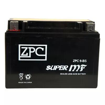 YTX9-BS ZPC High Performance - Maintenance Free - Sealed AGM Motorcycle Battery • $32.90