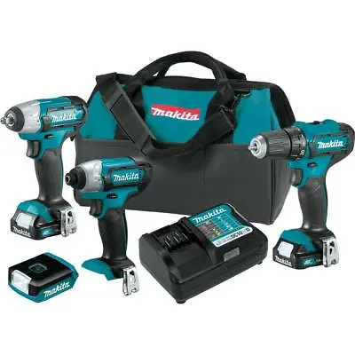 Makita Combo Kit Drill/Impact Driver/Impact Wrench/Flashlight Battery Charger • $276.78