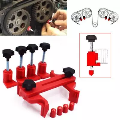 Car Dual Cam Clamp Lock Camshaft Engines Timing Sprocket Gear Locking Tool Kit • $27.99