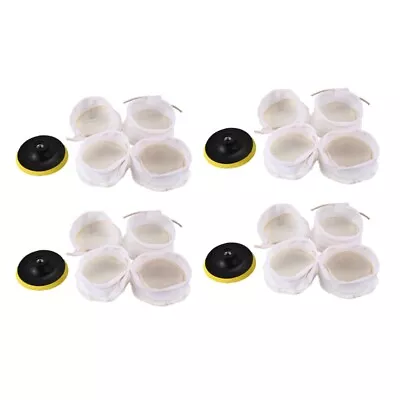 20Pcs Polisher/Buffer Kit Soft Wool Bonnet Pad White:4 Inch H3M45672 • $21.26