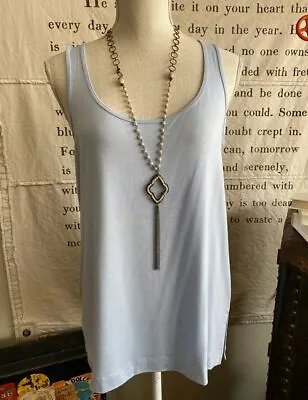 WynneLayers Light Blue Essentials Stretch Blend Tank Top M New Marla Wynne • $19.95