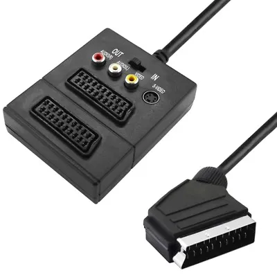 £9.12 • Buy Audio Video Scart Rca S-VIDEO VHS 4 Pin Splitter IN Out With Switch