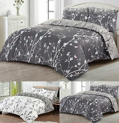 Printed Duvet Cover Set 100% Egyptian Cotton Quilt Bedding Sets Double King Size • £18.99