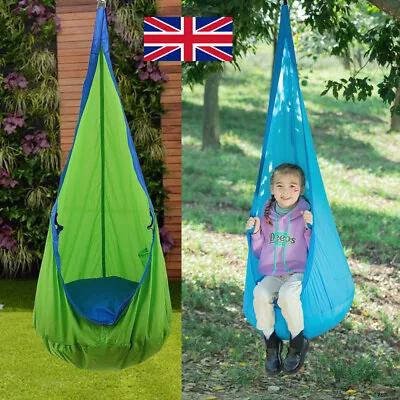 Children Kids Pod Swing Chair Tent Garden Outdoor Large Hanging Seat Hammock UK • £14.79