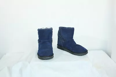 MUK LUKS Boots Blue Women's Faux Fur Lined Boots Sz 7 • $25