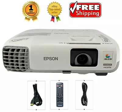 Epson PowerLite 955WH 3LCD Projector Professional H683A HD 2HDMI W/Remote • $162.60