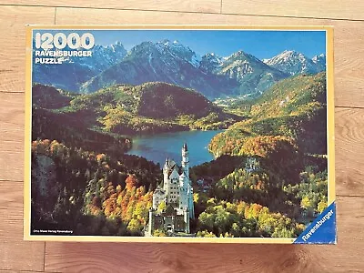 3/4 SEALED RARE Ravensburger 12000 Neuschwanstein Castle Jigsaw Puzzle 1985 • $257.57