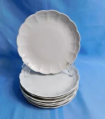 C6 - Kaiser Germany Romantica All White Salad Plates Lot Of 8 • $39.95