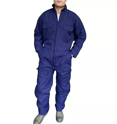 Mens Insulated Quilted Padded Coveralls Workwear Thermal Overalls Boilersuit • £24.99