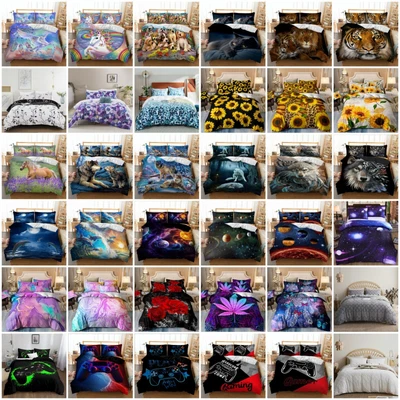 $19.99 • Buy New Soft Quilt Doona Duvet Cover Set Single Double Queen Super King Size Bed AU
