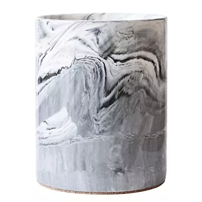 Porcelain Gray Marble Utensil Crock Kitchen Utensil Holder For Countertop 7″ ... • $34.80