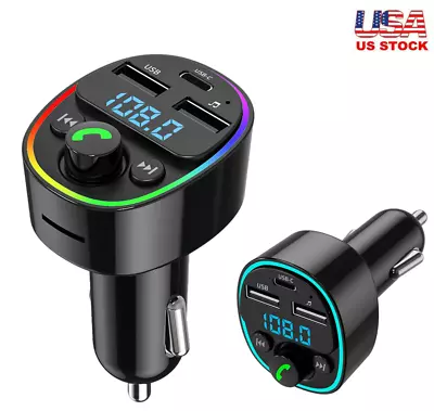 Bluetooth Car FM Transmitter MP3 Player Hands Free Radio Adapter Kit USB Charger • $8.59