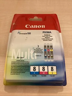 Canon Pixma Multipack 8 Cli-8bc Cli-8m Cli-8y Cyan/magenta/yellow - • £17.99